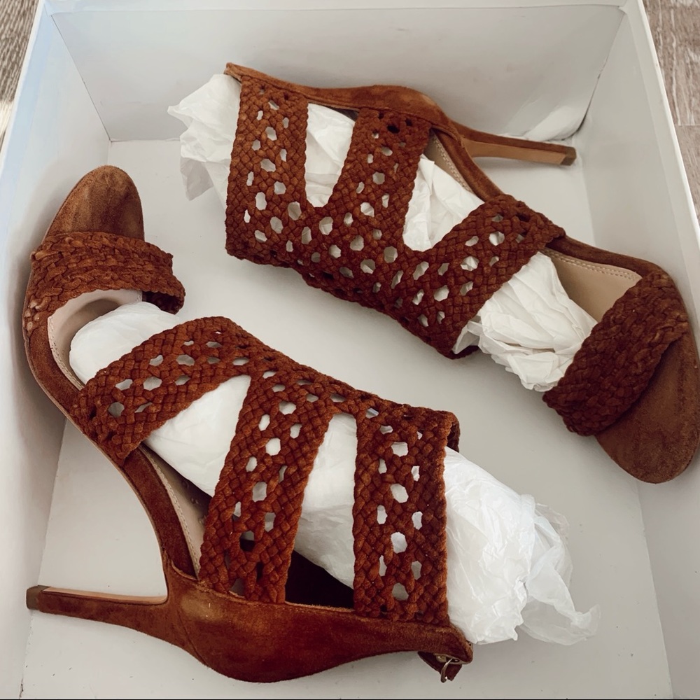 Sandro Paris Brique Suede Heels 🤎